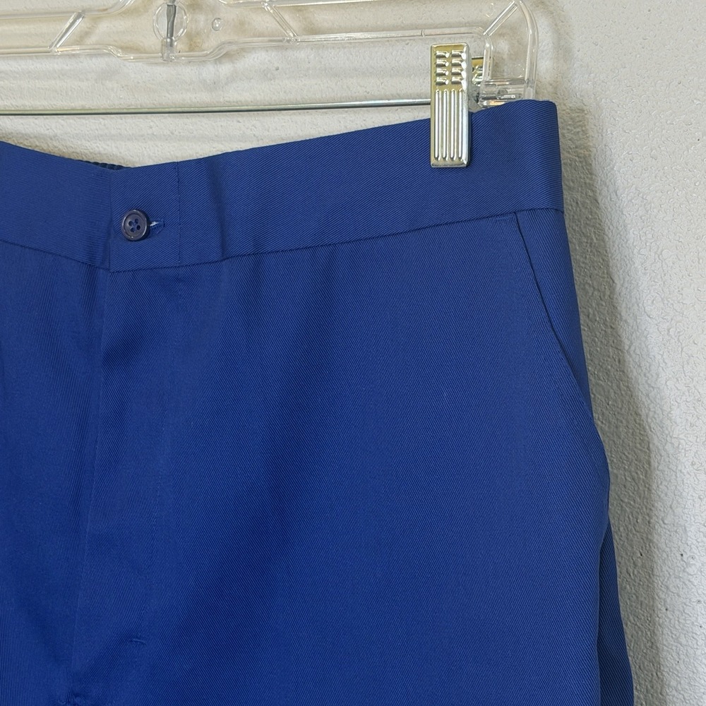 Vintage McGregor Chino Shorts Mens Large (36-38) Royal Blue Elastic Waist Coach - Picture 2 of 6